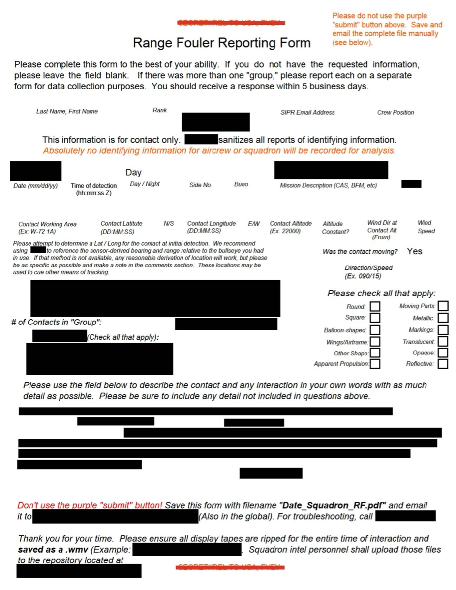DOW-UAP-D090 的官方预览图像，Range Fouler Debrief，美国东部，2019 年。