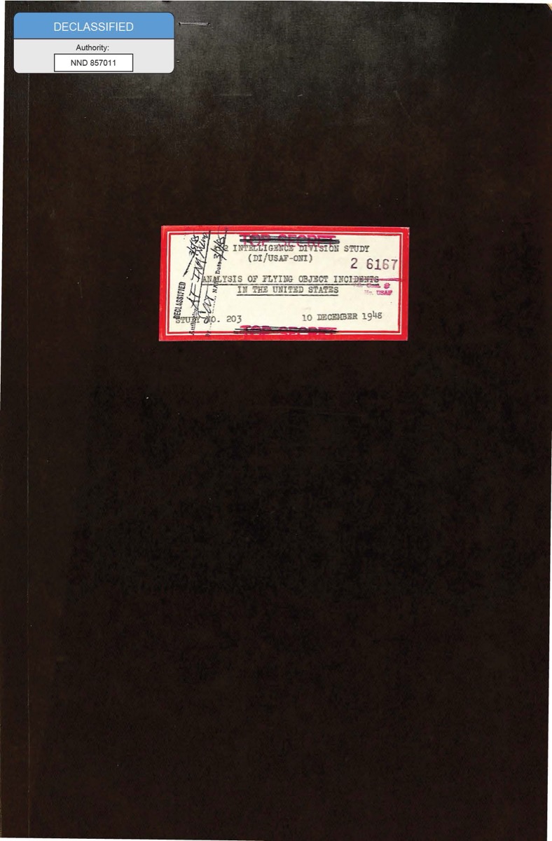 DOW-UAP-D093, Analysis of Flying Object Incidents in the United States, 1948