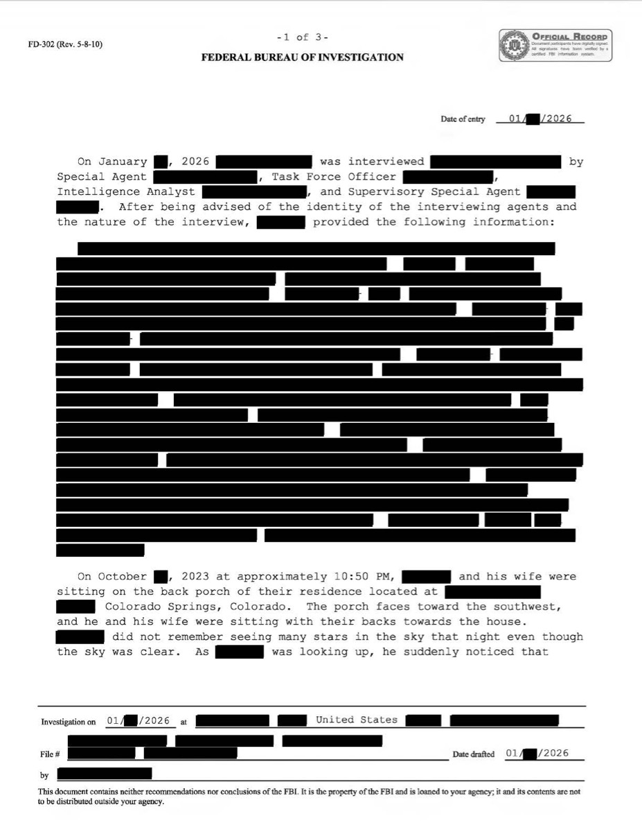 FBI 인터뷰 녹취록.
